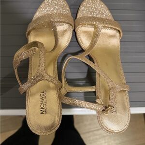 Michael Kors Shimmer Gold Heels Brand New